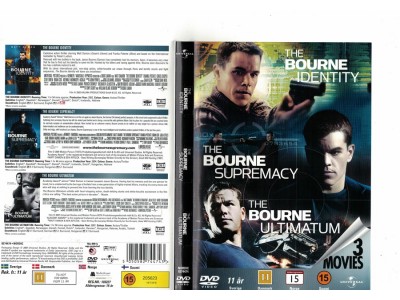 The Bourne Identity 1 + 2 + 3  DVD